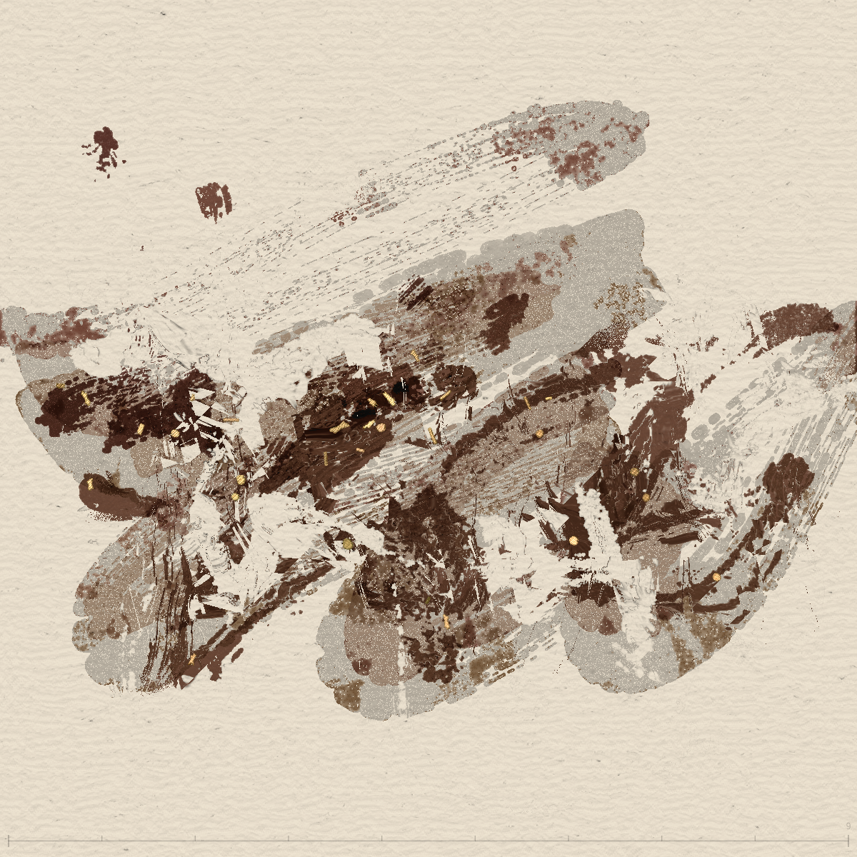 抽象墨水 #005 — 9 筆觸 2 Flow