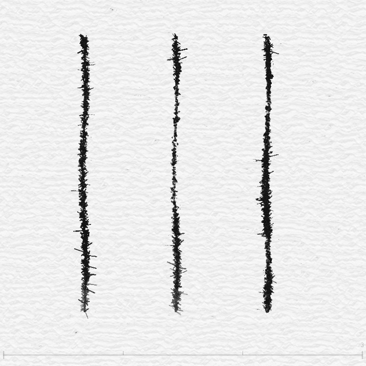 毛邊筆刷 — 書法專用筆鋒變化